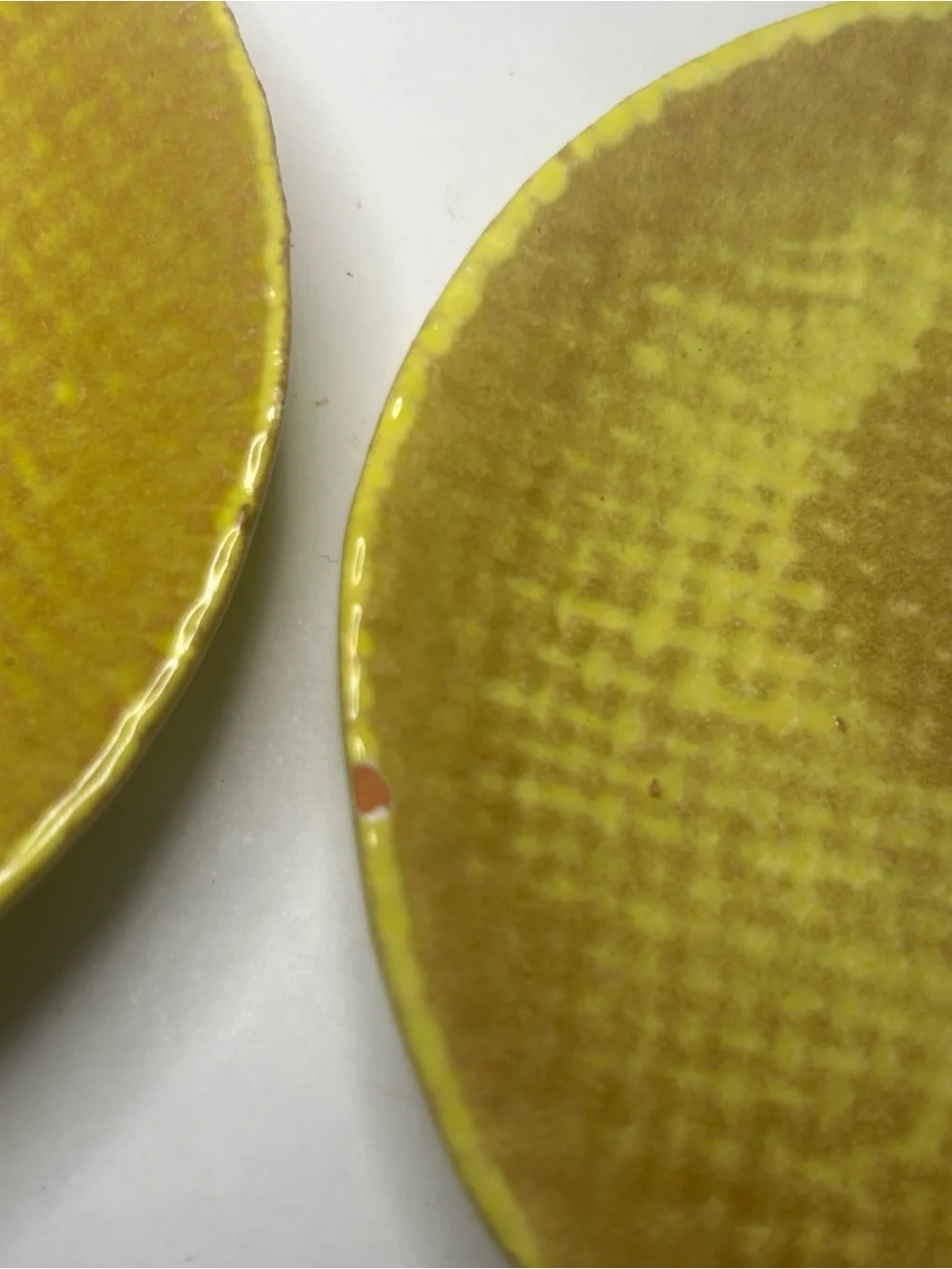 3 Pottery Barn Portugal 5” Olive Green Textured‎ Appetizer Plates  Handcrafted